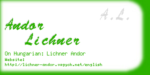 andor lichner business card